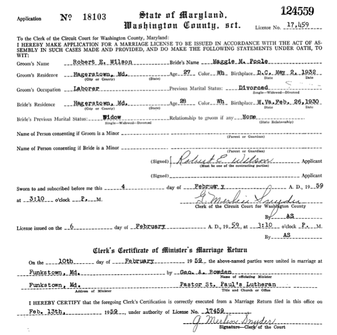 Register of Marriage - Robert Eugene Wilson.png